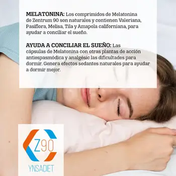 Grynas melatonino | Valeriana, Tila, pasiflora | geriau miegoti | Gilus miegas su ilgalaikis poveikis | 90 kapsulių | Zentrum